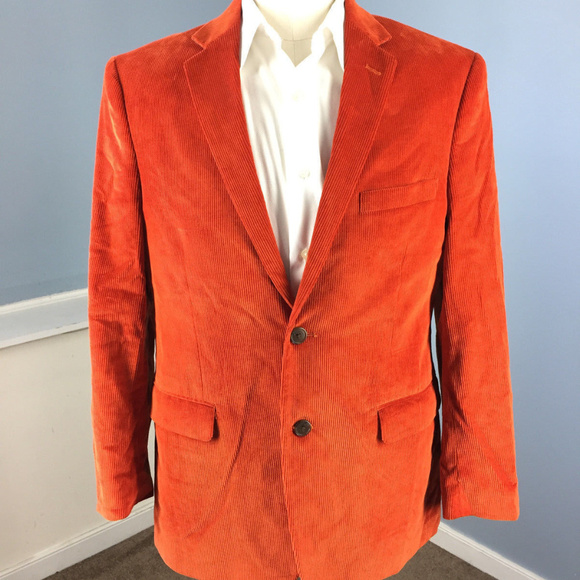 Saddlebred Suits Blazers Saddlebred Orange Corduroy Sport Coat Jacket 38 S Poshmark